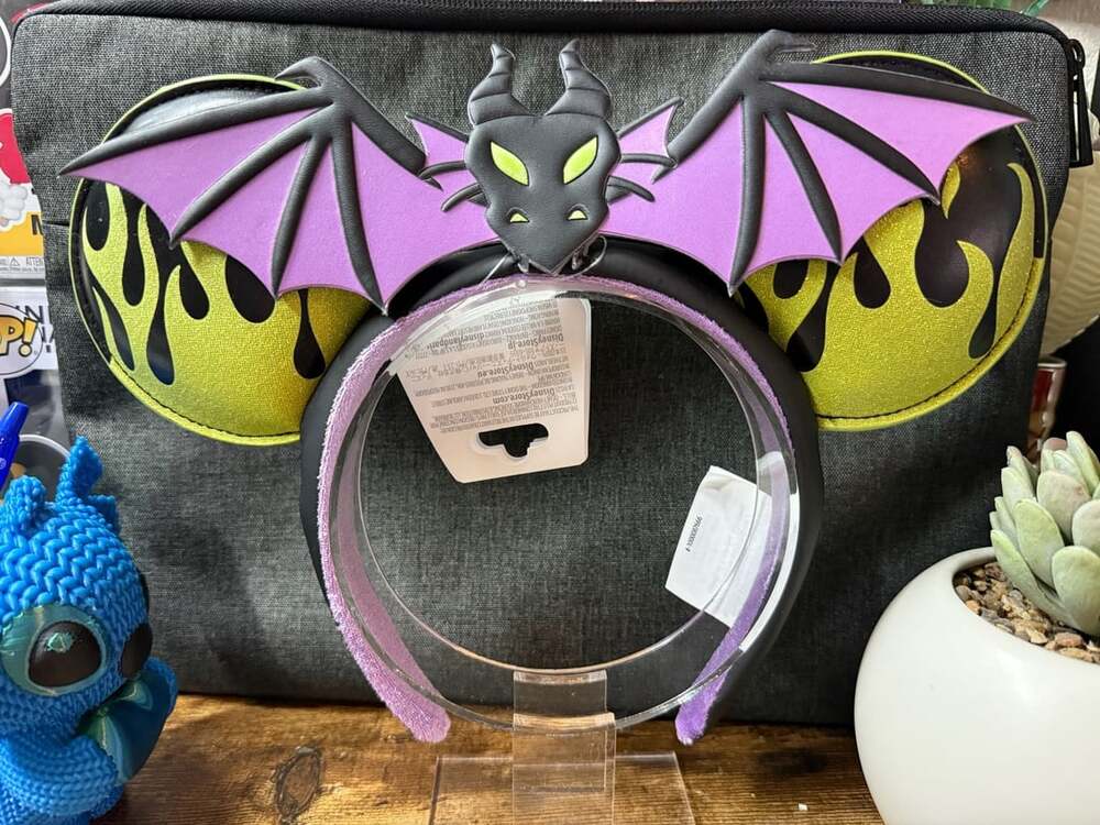 NWT 2024 Disney Parks Maleficent Dragon Ear Headband Sleeping Beauty